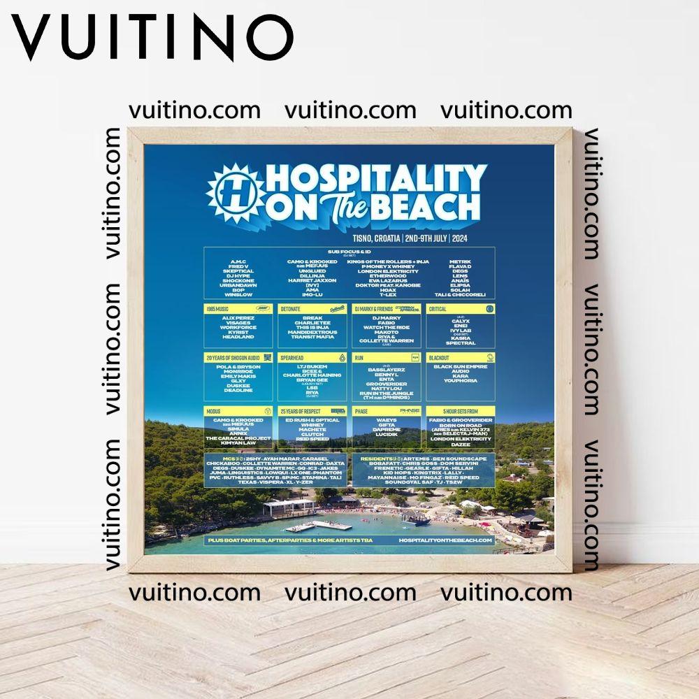 Hospitality On The Beach 2024 Dates No Frame Square Poster