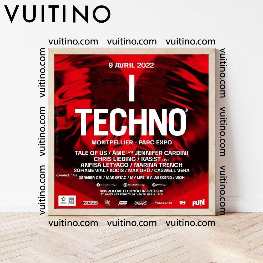 I Love Techno Europe 2024 Dates No Frame Square Poster