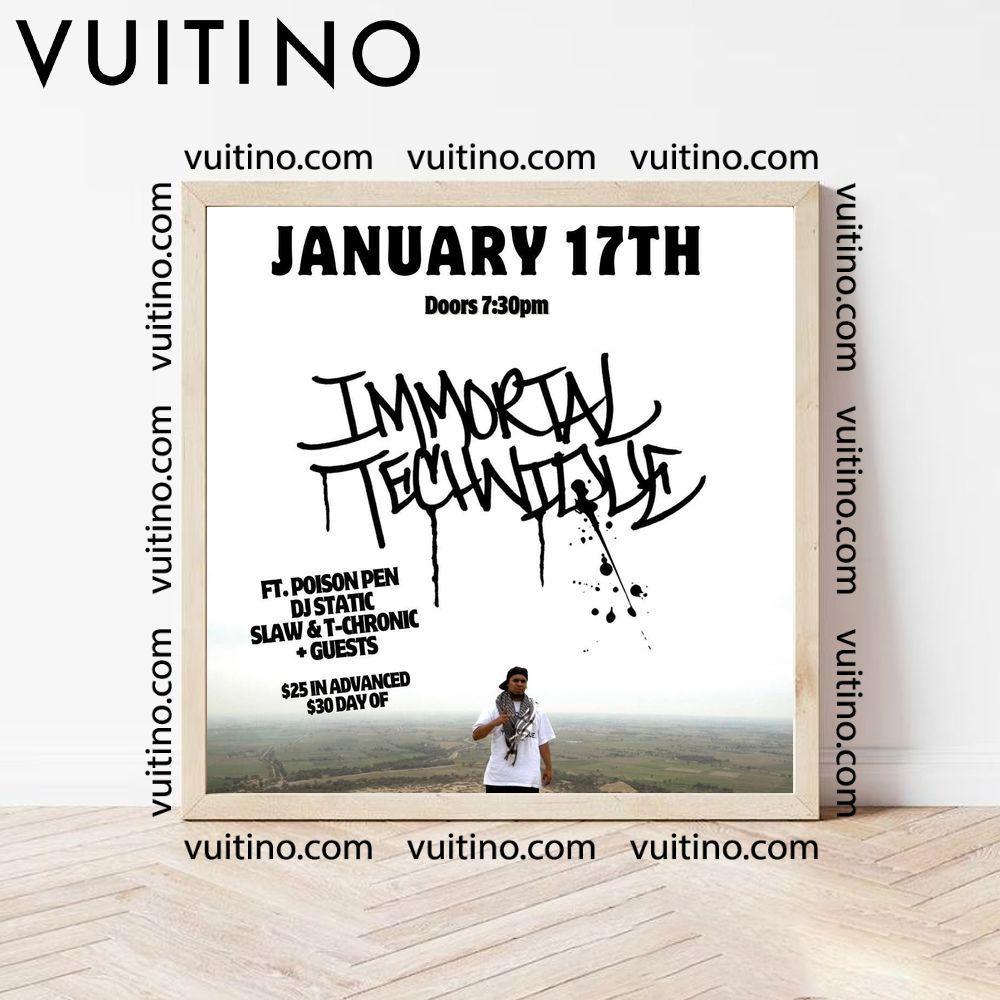 Jan 17th Immortal Technique Ft Poison Pen Dj Static Special Guests 2024 Poster (No Frame)