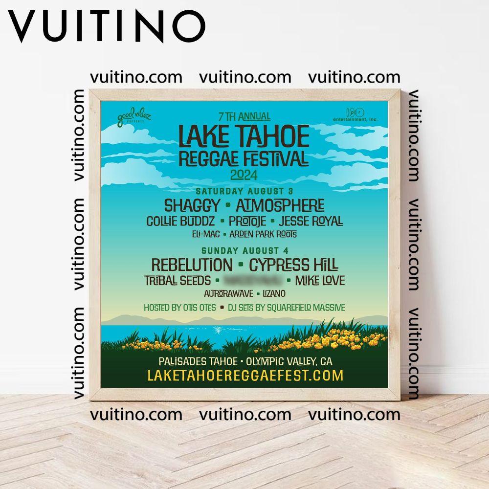 Lake Tahoe Reggae Festival 2024 Dates Square Poster No Frame
