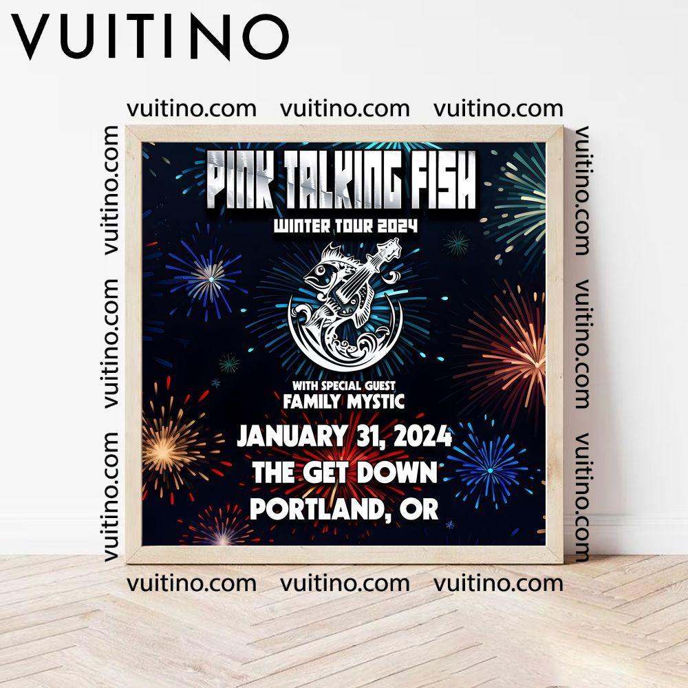 Pink Talking Fish Tour 2024 Square Poster No Frame