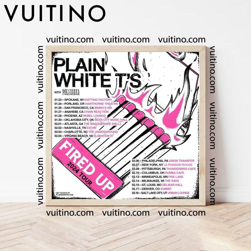 Plain White T's 2024 Tour Dates Poster (No Frame)