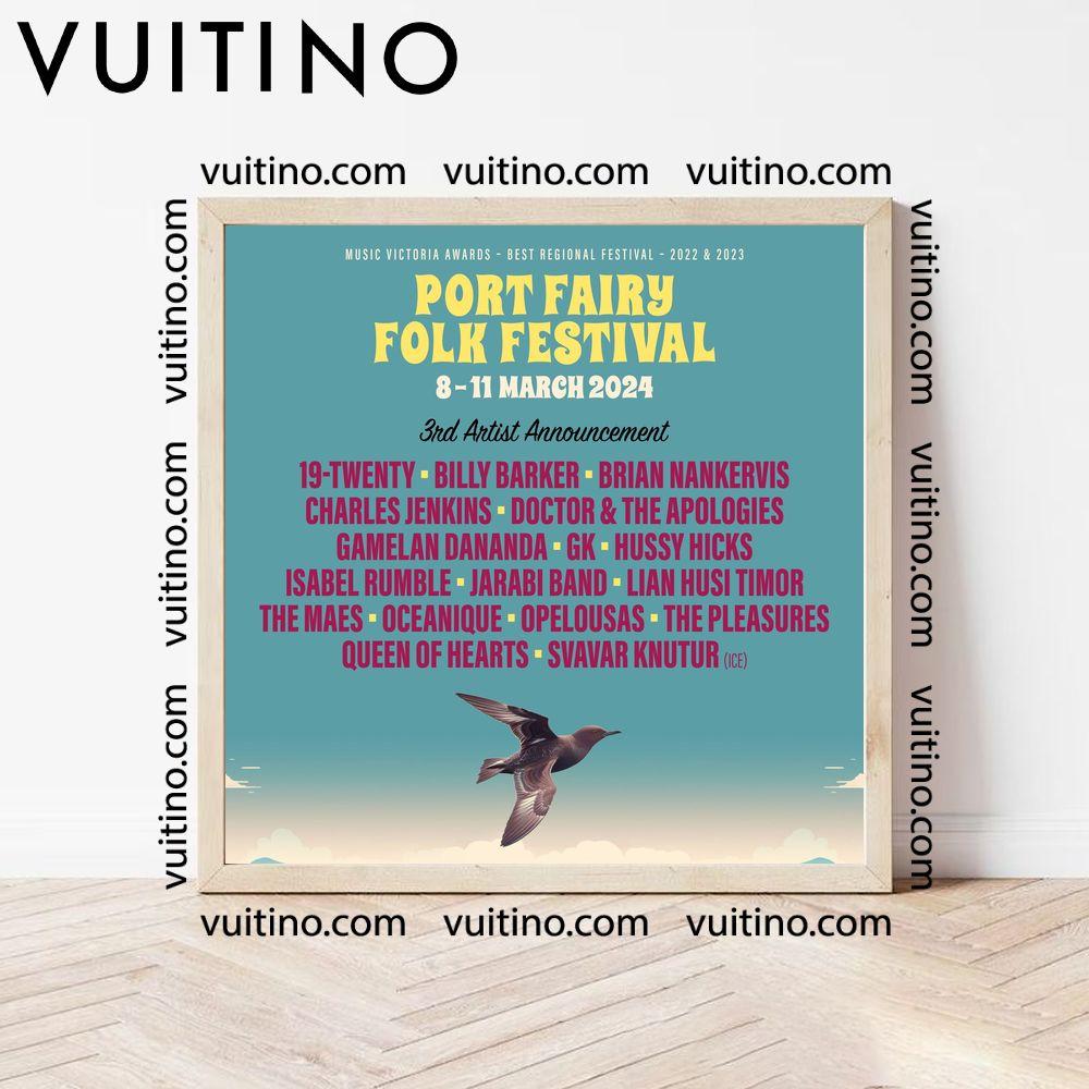 Port Fairy Folk Festival 2024 Dates Square Poster No Frame