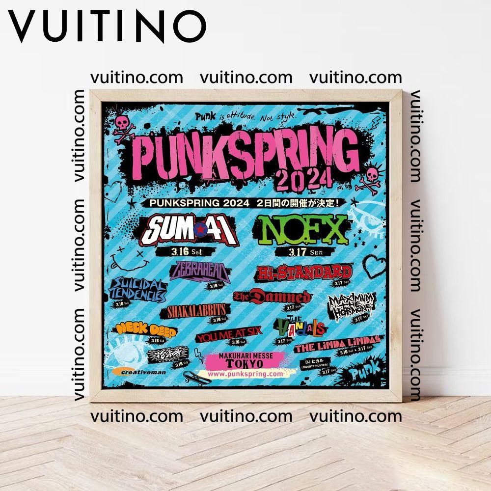 Punkspring 2024 Sum 41 Neck Deep No Frame Square Poster