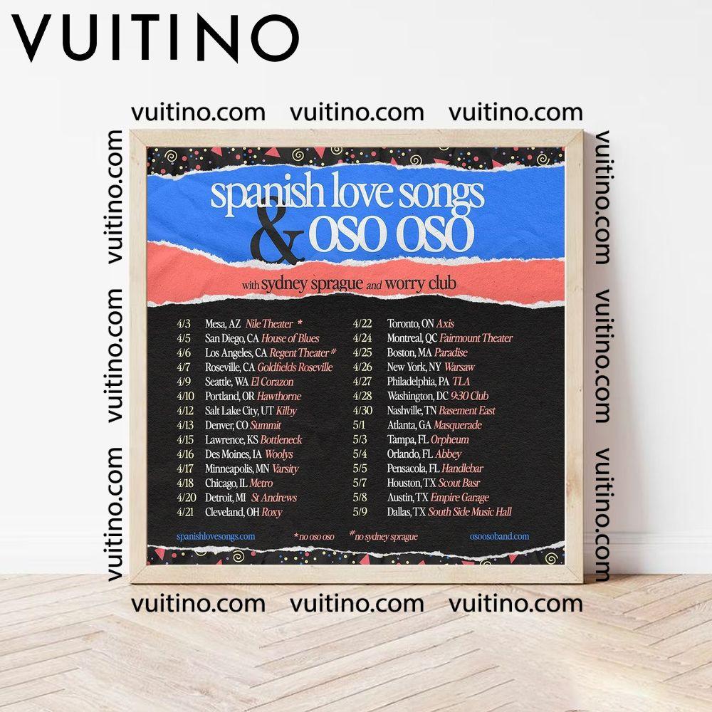 Spanishlovesongs Osoosoband Worryclub Square Poster No Frame
