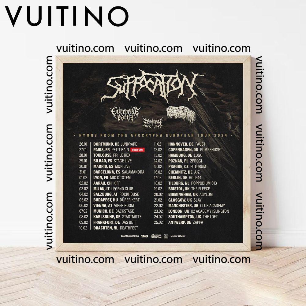 Suffocation Hymns From The Apocryha European Tour 2024 No Frame Square Poster