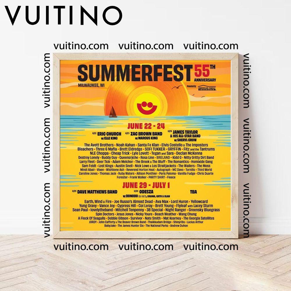 Summerfest 2024 Dates Square Poster No Frame