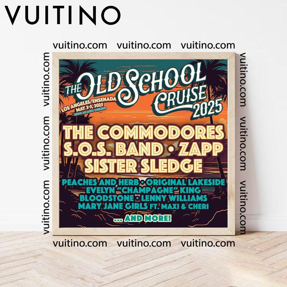 The Old School Cruise The Commodores Sos Band No Frame Square Poster