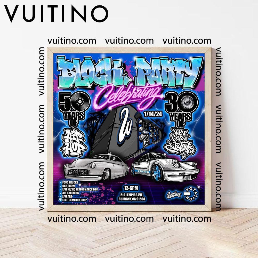 The West Coast Customs Block Party 2024 Square Poster No Frame