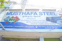 Musthafa Steel | MS Pipes | Color Sheets | Fabrication shed works| UPVC roofing
