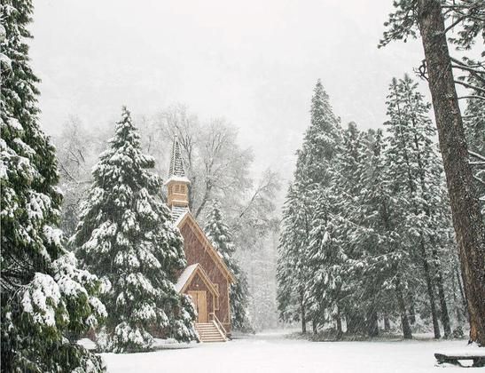 Wouldn't you love to have Christmas here?

Yosemite Valley Chapel Spring Snow Storm.

The Yosemite Valley Chapel was built in the Yosemite Valley of California in 1879.

The wooden chapel was designed by San Francisco architect Charles Geddes in the Carpenter Gothic style. It was built by Geddes' son-in-law, Samuel Thompson of San Francisco, for the California State Sunday School Association, at a cost of between three or four thousand dollars.

The chapel was originally built in the "Lower Village" as called then, its site at the present day trailhead of the Four Mile Trail. The chapel was moved to its present location in 1901, as the old Lower Village dwindled.

As stipulated in the organization's application for permission, the chapel is an interdenominational facility. The L-shaped frame chapel covers an area of about 1,470 square feet. It is clad in board and batten siding with a prominent steeple. It seats about 250 people.

The chapel was restored in 1965, when its foundations were raised in response to a 1964 flood, but was damaged in the 1997 Yosemite Valley floods and required repair. The chapel was placed on the National Register of Historic Places. 

https://fineartamerica.com/featured/yosemite-chapel-in-the-snow-yosemite-valley-chapel-winter-wayne-moran.html

#Yosemite #chapel #ChristmasEve #morning #Sunrise #Christmas #holiday #landscpe #photography #travel #travelphotography     

#AYearForArt #buyintoArt #fineart #art #FillThatEmptyWall #homedecorideas
