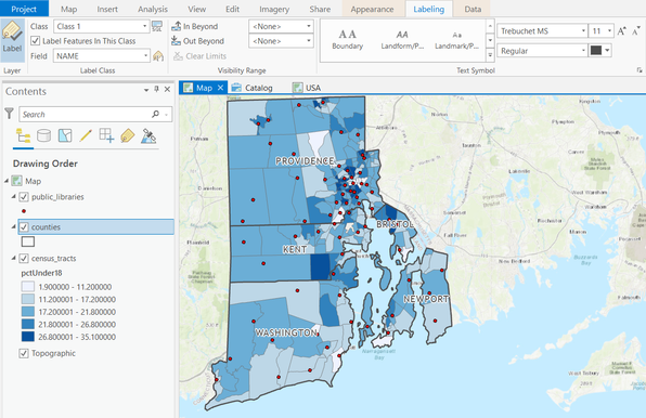 screen shot - ArcGIS Pro