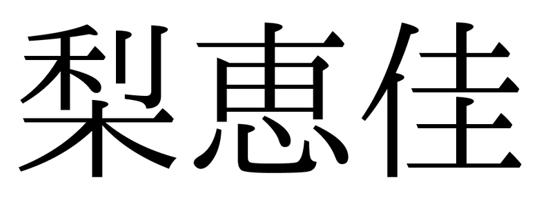 so fing es an ... die 2D Schrift 梨恵佳
