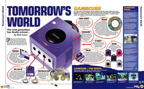 Feature titled: Tomorrow's World, looking at the upcoming GameCube and Game Boy Advance.
Taken from N64 Magazine 47 - November 2000 (UK)