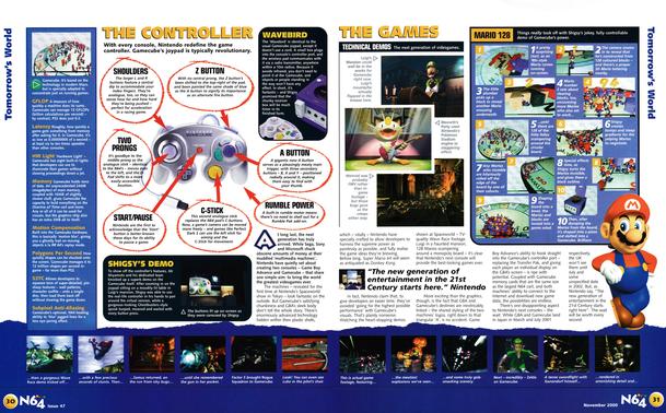Feature titled: Tomorrow's World, looking at the upcoming GameCube and Game Boy Advance.
Taken from N64 Magazine 47 - November 2000 (UK)