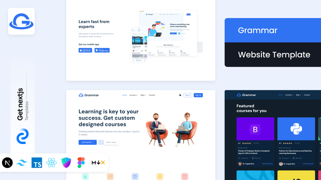 Grammar Pro NextJs E-Learning Website Template