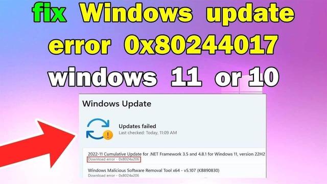 Facing Windows Update error 0x80244017? This common issue often arises due to unstable internet connections, third-party antivirus interference, or corrupted system files. Learn how to resolve it with these proven solutions.​ #WindowsUpdate #TechTips #ErrorFix