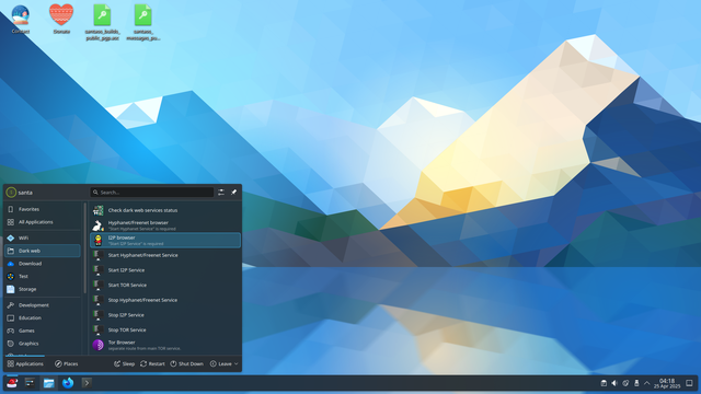 SantaOS screenshot