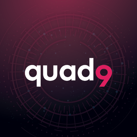 Quad9 logo on dark background