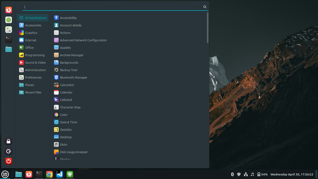 Dashboard for Linux Mint