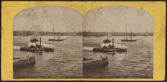 Ferry Boat in New York Harbor.
