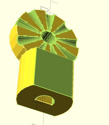 weight object with round top, grooves in it and hole through middle.  Lower bottom drops over a semi circular post
