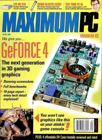 Maximum PC April 2002 Magazine Cover