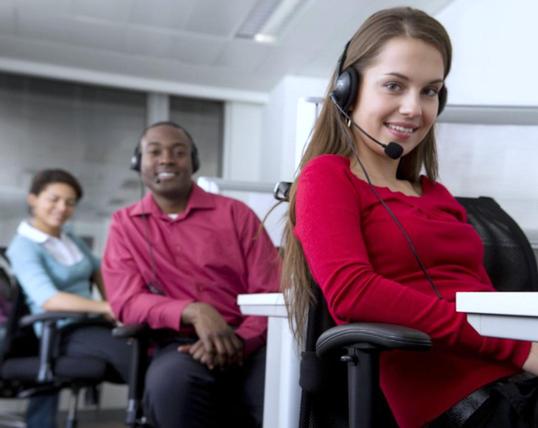 stolen altered photo of telemarketers smiling