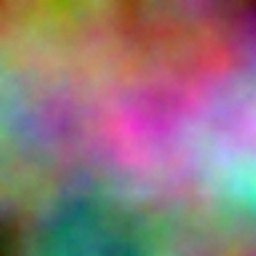 A computer generated, multi-coloured, fractal plasma. Generated using the Diamond-Square algorithm.