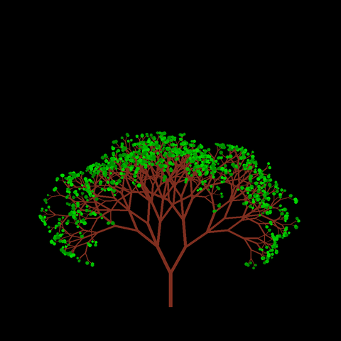 A computer generated fractal tree