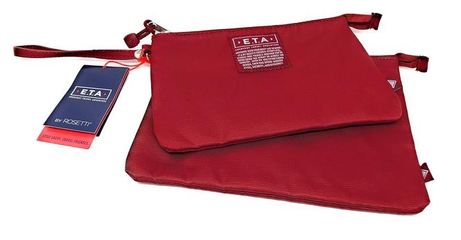 Product image of two ETA by Rosetti zippered travel pouches.