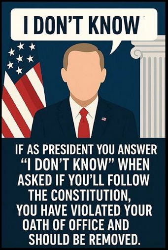 Prez says "I don't know" poster