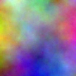 A computer generated, multi-coloured, fractal plasma. Generated using the Diamond-Square algorithm.