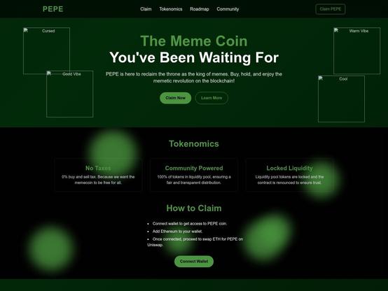 Screenshot of phishing site