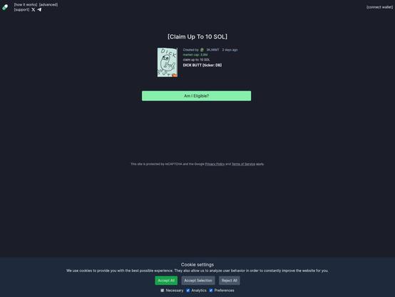 Screenshot of phishing site