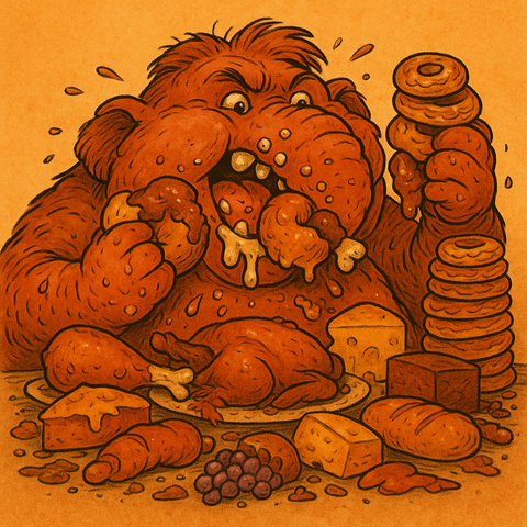 A gluttonous mastodon!