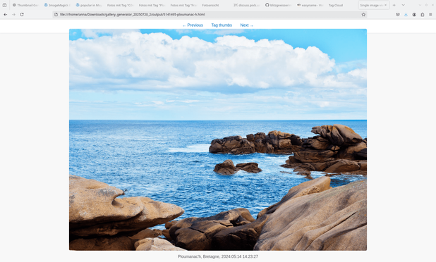 screenshot of a static web gallery I created with my new static web gallery generator