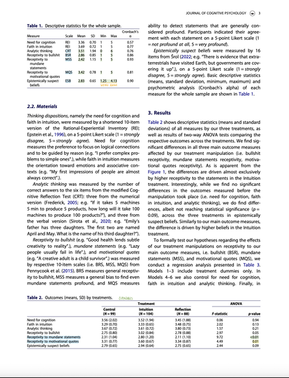 Descriptive stats and omnibus tests