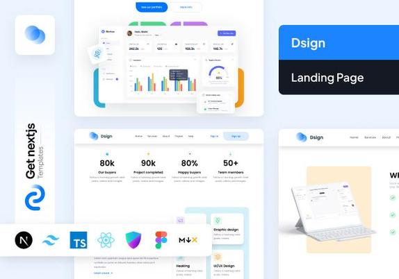 Dsign NextJs Landing Page for SaaS, Portfolios & Design Agencies