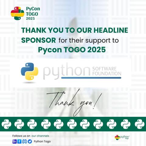 psf headline sponsor pycon togo 2025