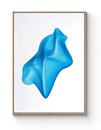 Blue abstract artwork