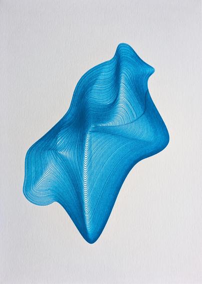 Blue abstract artwork