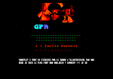Screenshot of "Gauntlet 2" - Crack and Trainer: Two Mag - Published by U.S.Gold on Amstrad CPC (1986)