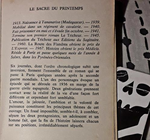 Page 3 du bouquin donnant une biographie sommaire de l'auteur & le thème du livre.