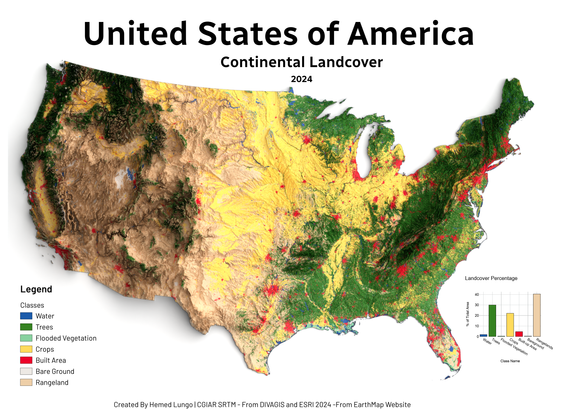 U.S.A Landcover Map 2024