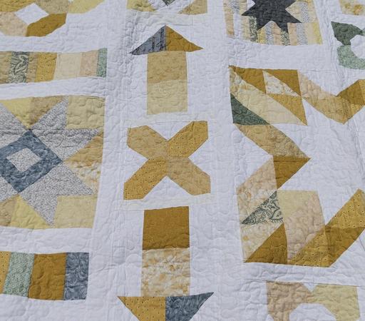 a close-up of another section of the quilt