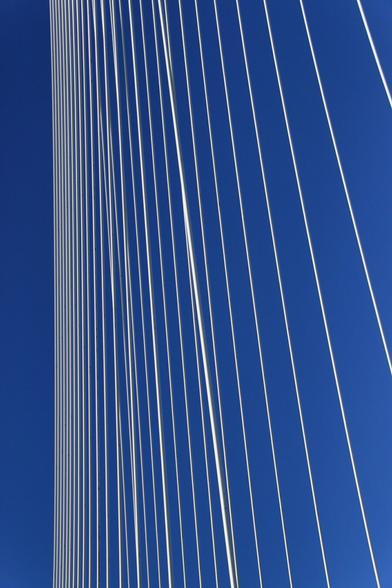 Detail of the Erasmus Bridge, Rotterdam, The Netherlands