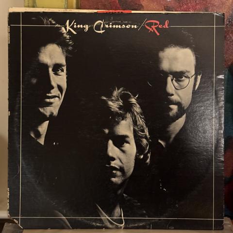 Slightly beat up LP cover of King Crimson's 1974 album "Red"