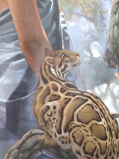 a close-up of the wild cat