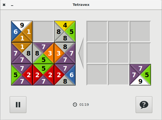 gnome tetravex game puzzle